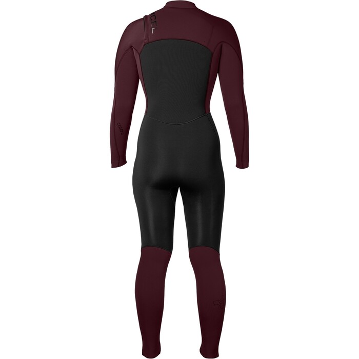 2024 Xcel Womens Comp 4/3mm Chest Zip Wetsuit WN43ZXC4W - Black / Wine